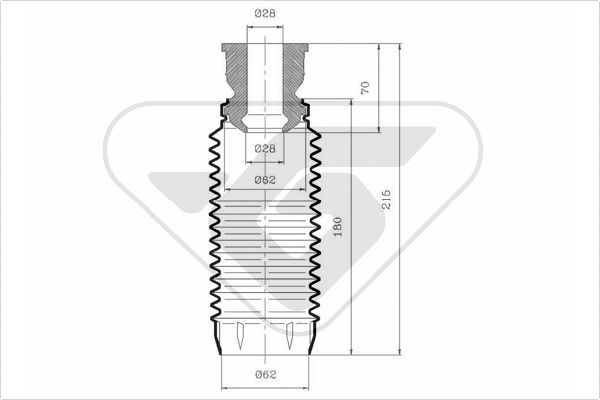 HUTCHINSON Пылезащитный комплект, амортизатор KP105