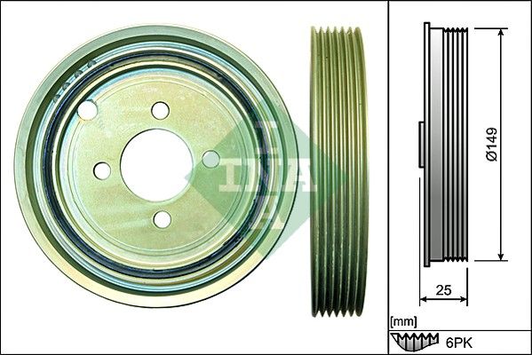 INA Ременный шкив, коленчатый вал 544 0100 10