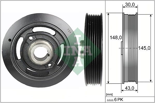 INA Ременный шкив, коленчатый вал 544 0108 10