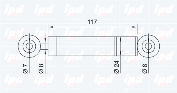 IPD Амортизатор, поликлиновой ремень 11-0014