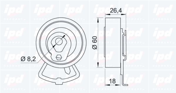 IPD Натяжной ролик, ремень ГРМ 14-0030