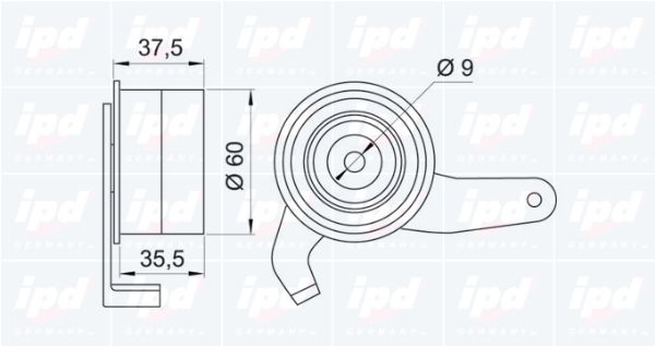 IPD Натяжной ролик, ремень ГРМ 14-0195