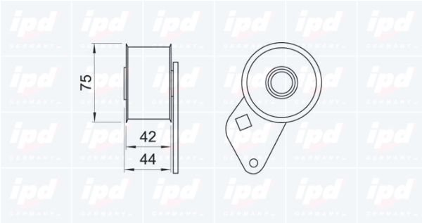 IPD Натяжной ролик, ремень ГРМ 14-0212