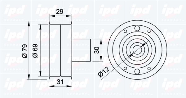 IPD Seade-/juhtrull,hammasrihm 14-0441