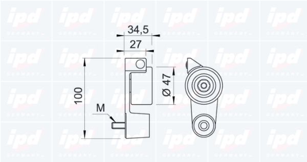 IPD Натяжной ролик, ремень ГРМ 14-0614