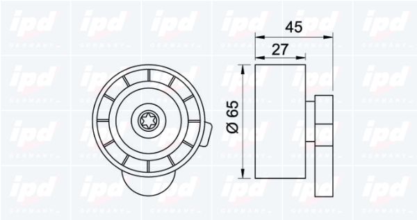 IPD Натяжной ролик, поликлиновой ремень 14-0899