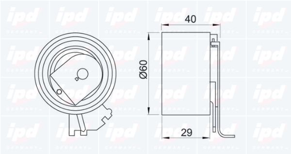 IPD Натяжной ролик, ремень ГРМ 14-1074