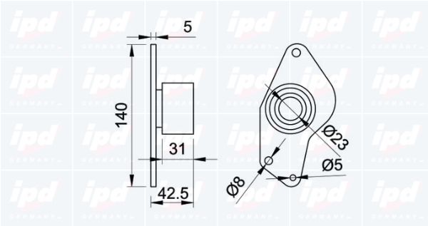 IPD Seade-/juhtrull,hammasrihm 15-0311