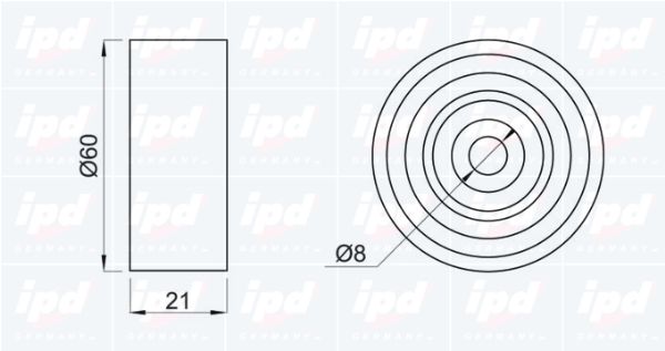 IPD Seade-/juhtrull,hammasrihm 15-0496