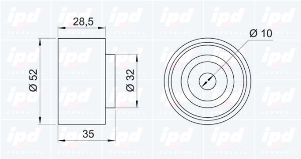 IPD Seade-/juhtrull,hammasrihm 15-0555