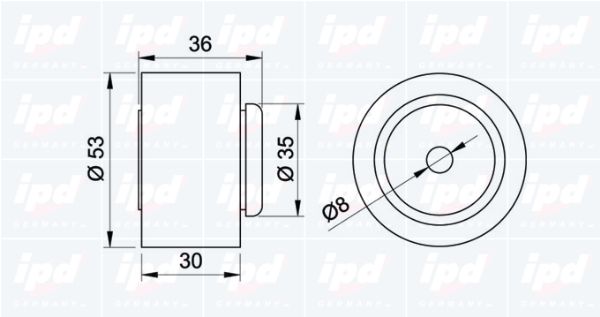 IPD Seade-/juhtrull,hammasrihm 15-0605