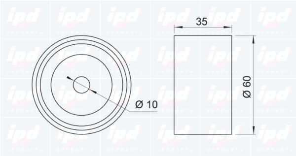 IPD Seade-/juhtrull,hammasrihm 15-0633