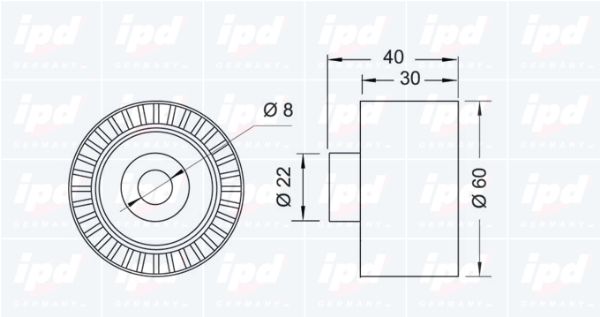 IPD Seade-/juhtrull,hammasrihm 15-1025