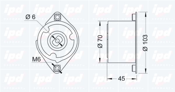 IPD Натяжитель ремня, клиновой зубча 15-3275