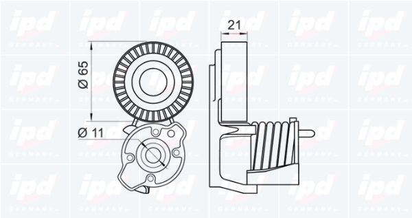 IPD Натяжитель ремня, клиновой зубча 15-3401