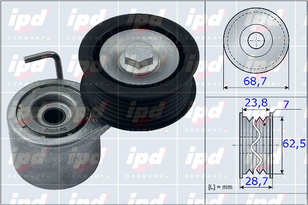 IPD Натяжная планка, поликлиновой ремень 15-3960