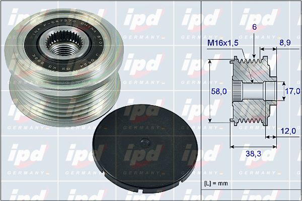 IPD Механизм свободного хода генератора 15-4001