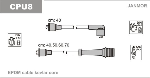 JANMOR Süütesüsteemikomplekt CPU8