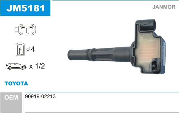 JANMOR Катушка зажигания JM5181