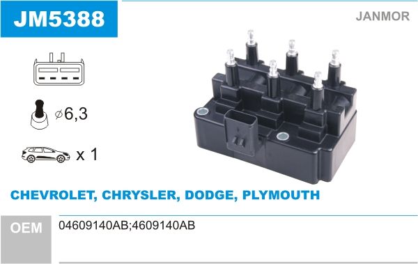 JANMOR Катушка зажигания JM5388