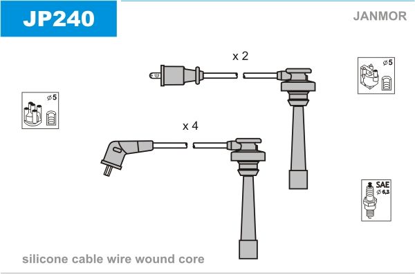 JANMOR Комплект проводов зажигания JP240