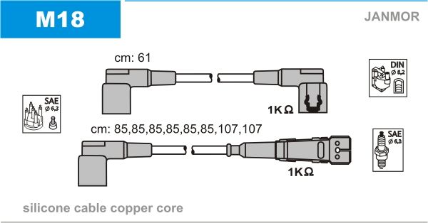 JANMOR Süütesüsteemikomplekt M18