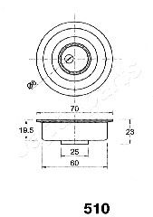 JAPANPARTS Rihmapinguti,Hammasrihm BE-510