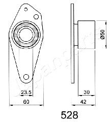 JAPANPARTS Rihmapinguti,Hammasrihm BE-528