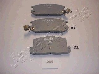 JAPANPARTS Комплект тормозных колодок, дисковый тормоз PP-204AF