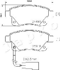 JAPKO Комплект тормозных колодок, дисковый тормоз 510308