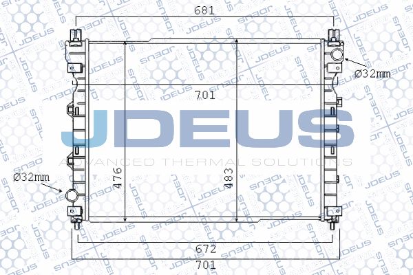 JDEUS Radiaator,mootorijahutus 002M18