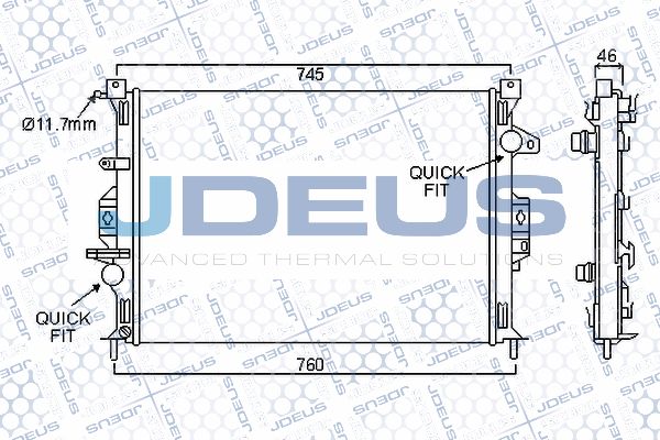 JDEUS Radiaator,mootorijahutus 012M34