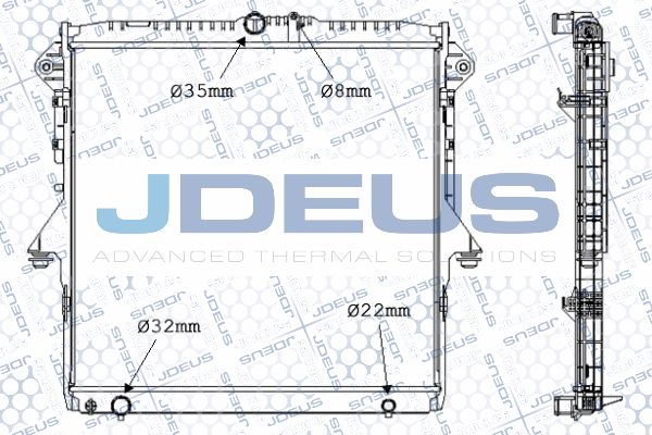 JDEUS Радиатор, охлаждение двигателя 012M41