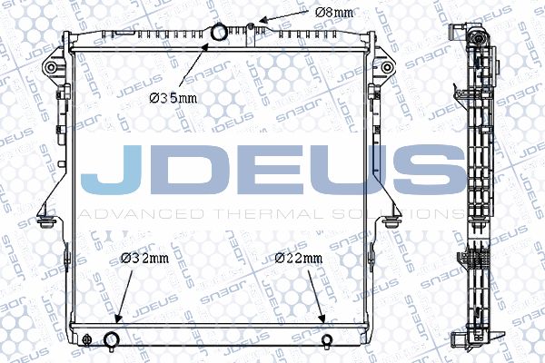 JDEUS Радиатор, охлаждение двигателя 012M62