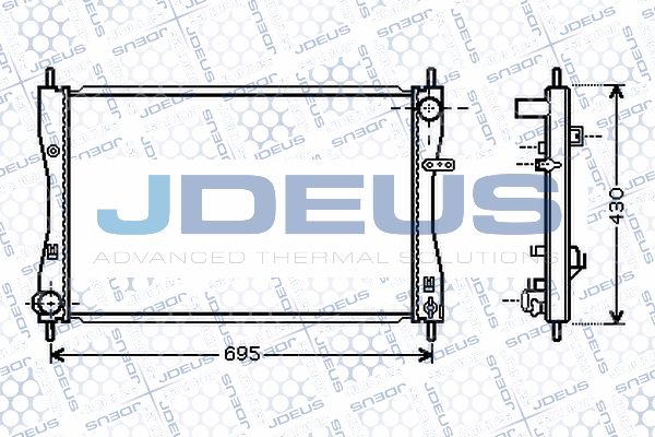 JDEUS Радиатор, охлаждение двигателя 018M39
