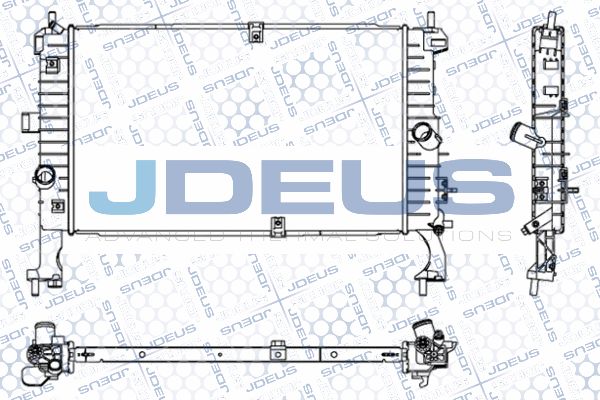 JDEUS Радиатор, охлаждение двигателя 020M04