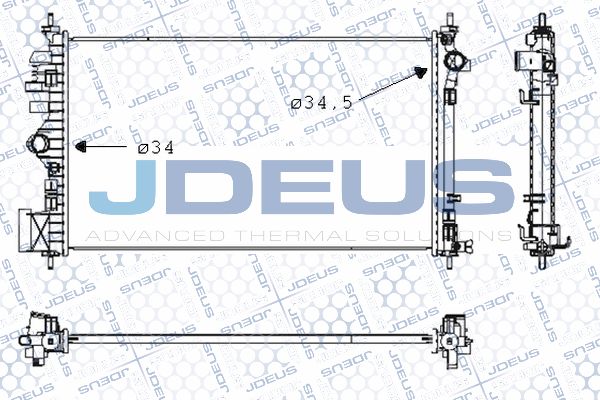 JDEUS Радиатор, охлаждение двигателя 020M67