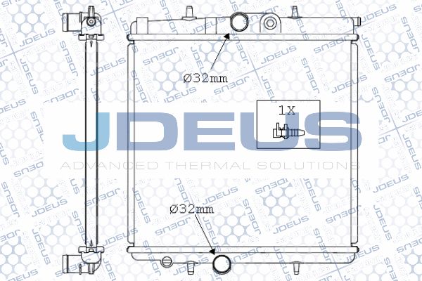 JDEUS Radiaator,mootorijahutus 021M36A