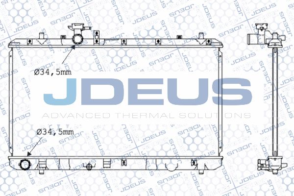 JDEUS Радиатор, охлаждение двигателя 042M27