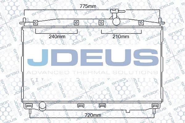 JDEUS Радиатор, охлаждение двигателя 054M27