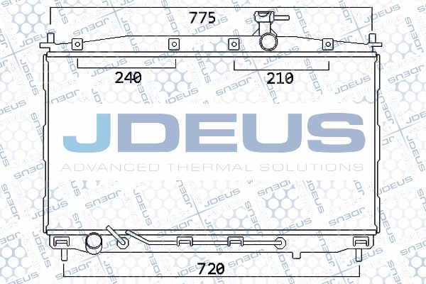 JDEUS Радиатор, охлаждение двигателя 054M38