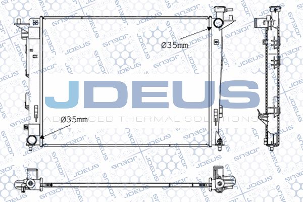 JDEUS Радиатор, охлаждение двигателя 054M47