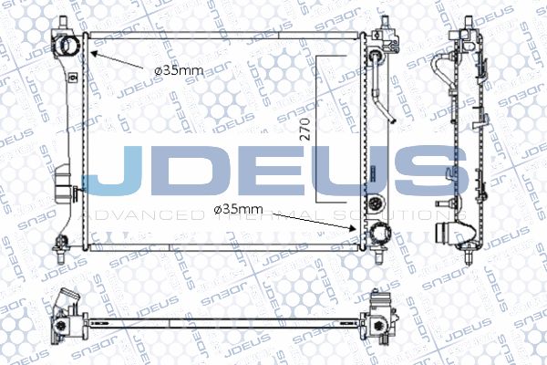 JDEUS Radiaator,mootorijahutus 054M49