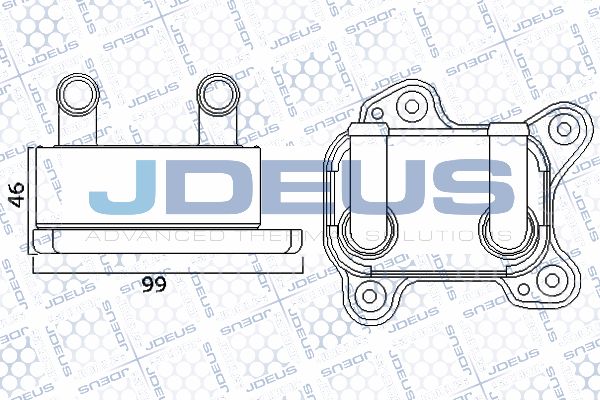 JDEUS масляный радиатор, двигательное масло 420M85A