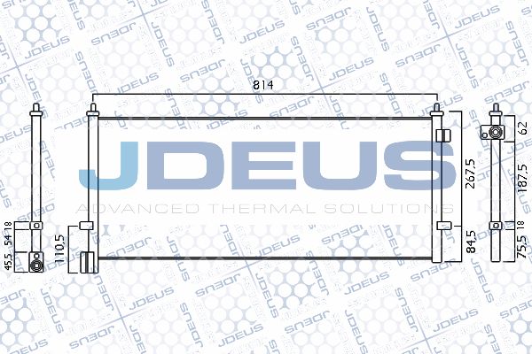 JDEUS Конденсатор, кондиционер 731M04