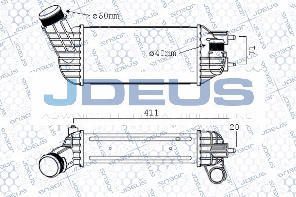 JDEUS Kompressoriõhu radiaator 821M42A