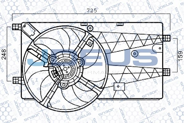 JDEUS Ventilaator,mootorijahutus EV111290