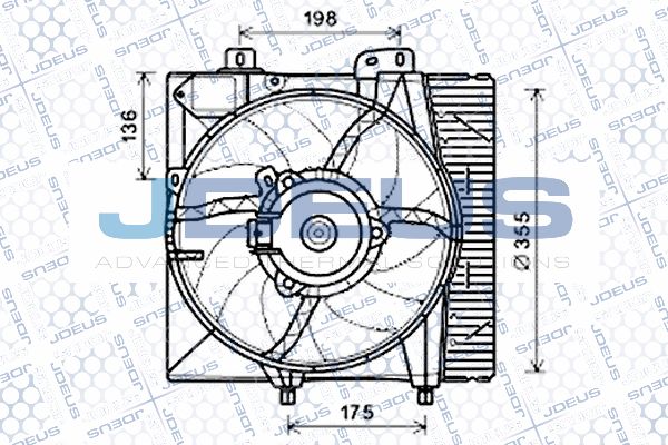 JDEUS Ventilaator,mootorijahutus EV210430