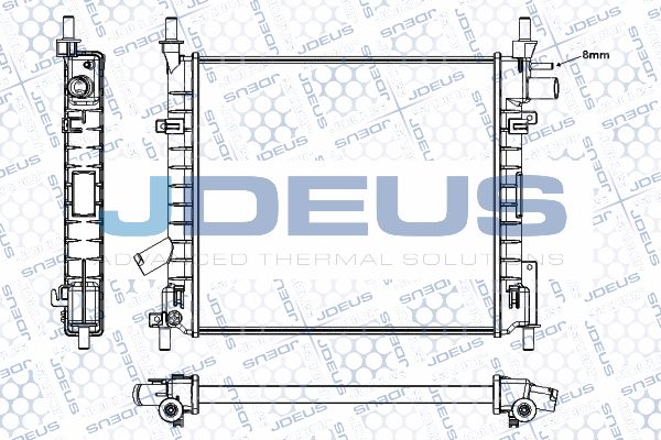 JDEUS Радиатор, охлаждение двигателя RA0121180