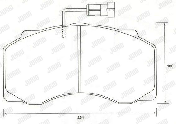 JURID Комплект тормозных колодок, дисковый тормоз 2907709561